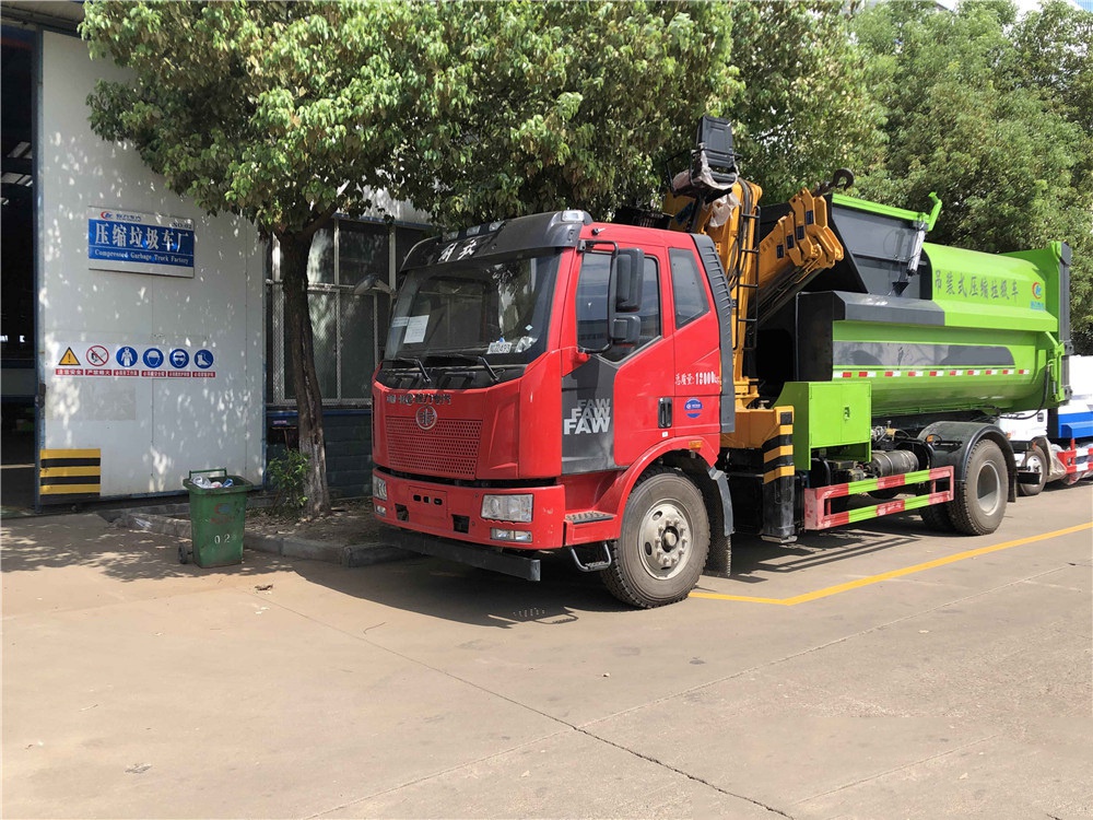 國六【12方】解放J6L 吊裝壓縮垃圾車