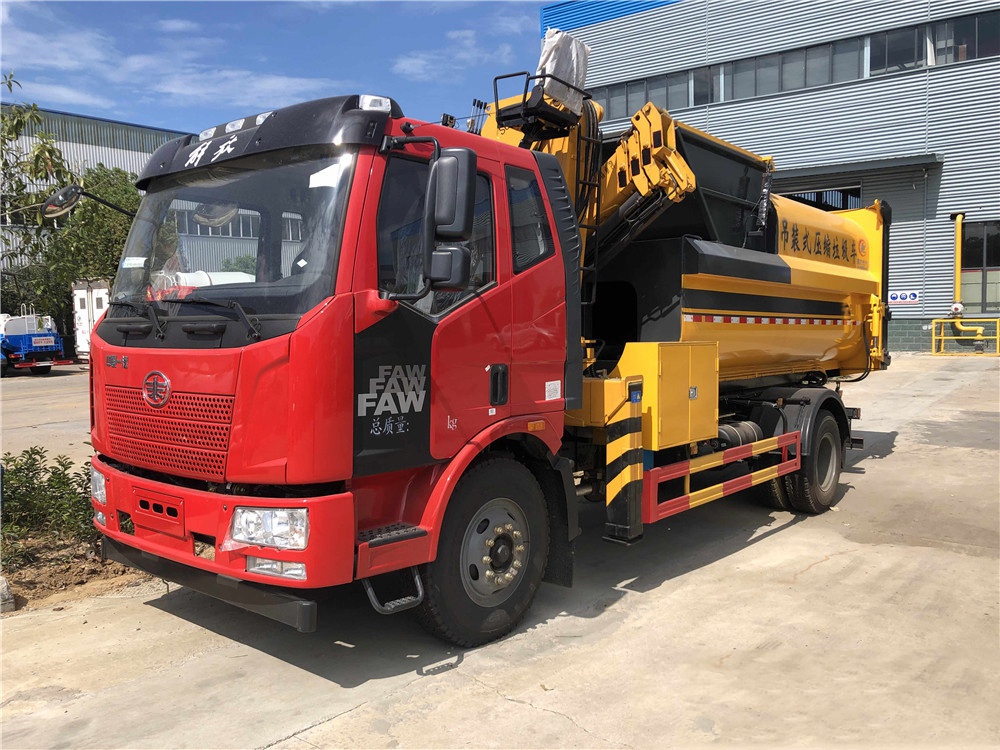 國六【12方】解放J6L 吊裝壓縮垃圾車