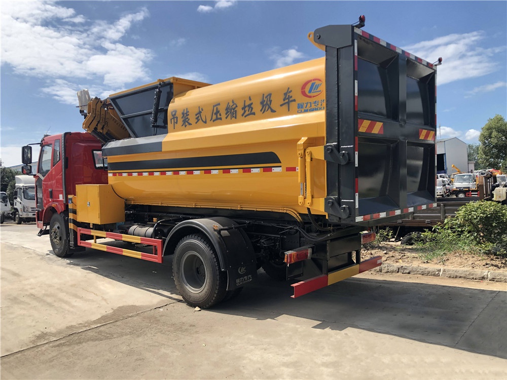 國六【12方】解放J6L 吊裝壓縮垃圾車